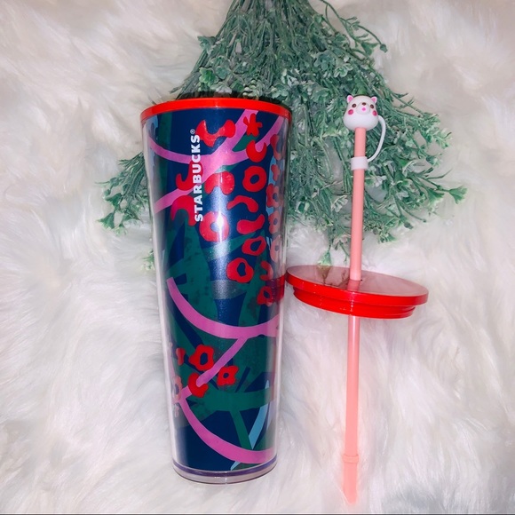 Starbucks Cheetah Animal Print Jungle Theme Fern Tumbler Cold Cup Summer 2021 - Picture 9 of 11